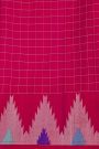 Gadwal Silk Rani Pink Saree With Temple Border