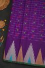 Gadwal Silk Violet Saree With Temple Border