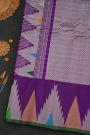 Gadwal Silk Violet Saree With Temple Border