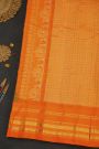 Gadwal Silk Lime Green Saree With Temple Border