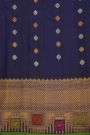 Gadwal Silk Dual Colour Saree With Diamond Zari Contrast Border
