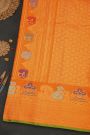 Gadwal Silk Mint Green Saree With Meenakari Border