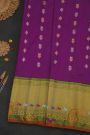 Gadwal Silk Violet Saree With Meenakari Border