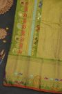 Gadwal Silk Violet Saree With Meenakari Border