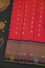Gadwal Silk Dual Colour Saree With Birds And Paisley Border
