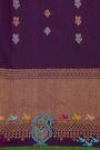 Gadwal Silk Lime Green Saree With Cross Lines Birds Zari Border