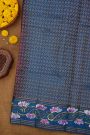 Coimbatore Soft Silk Wine Saree With Brush Hand-Painted Florals And Leaves Jaal Border