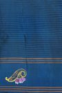 Coimbatore Soft Silk Wine Saree With Brush Hand-Painted Florals And Leaves Jaal Border