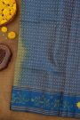 Coimbatore Soft Silk Mehendi Green Saree With Brush Hand-Painted Kolam Border