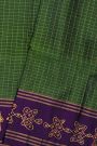 Coimbatore Soft Silk Green Saree With Brush Hand-Painted Kolam Border