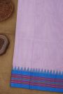 Khaadi Silk Lavender Saree With Multi Colour Lines Border