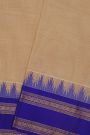 Khaadi Peach Saree With Florals And Temples Border