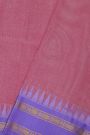 Khaadi Silk Pink Saree With Florals And Temples Border