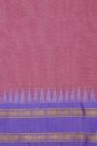Khaadi Silk Pink Saree With Florals And Temples Border
