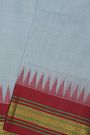 Khaadi Silk Sky Blue Saree With Diamonds Border