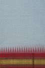 Khaadi Silk Sky Blue Saree With Diamonds Border