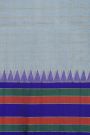 Khaadi Sky Blue Saree With Zari Checks Body