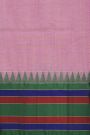 Khaadi Pink Saree With Multi Colour Lines Border