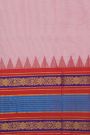Khaadi Silk Pink Saree With Lines And Florals Border