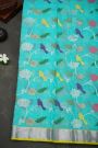 Zari Kota Sky Blue Saree