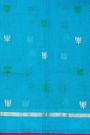 Zari Kota Parrot Green Saree