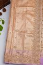 Designer Cocktail Tissue Light Peach Saree