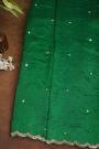 Fancy Tussar Bottle Green Saree