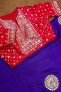 Fancy Silk Royal Blue Saree