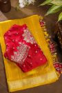 Fancy Tussar Mustard Saree