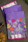 Zari Kota Cotton Lavender Saree