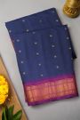 Gadwal Silk Navy Blue Saree