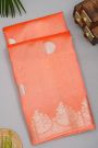 Fancy Matka Silk Dark Peach Saree