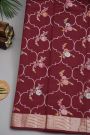 Fancy Matka Silk Maroon Saree