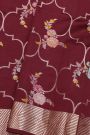 Fancy Matka Silk Maroon Saree