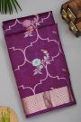 Fancy Matka Silk Purple Saree