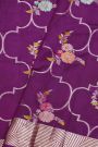 Fancy Matka Silk Purple Saree