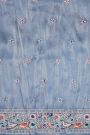 Fancy Kora Powder Blue Saree