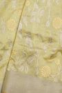 Chanderi Sico Yellow Saree