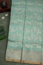 Chanderi Sico Blue Saree