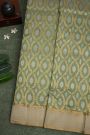 Chanderi Sico Mint Green Saree