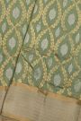 Chanderi Sico Mint Green Saree