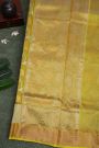 Chanderi Sico Mehendi Green Saree