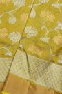 Chanderi Sico Mehendi Green Saree