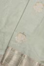 Chanderi Sico Pista Green Saree