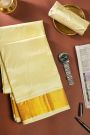 Kancheepuram Silk Cream Dhoti And Shalya