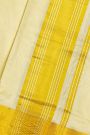 Kancheepuram Silk Cream Dhoti And Shalya