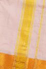 Kancheepuram Silk Baby Pink Dhoti And Shalya
