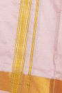 Kancheepuram Silk Baby Pink Dhoti And Shalya