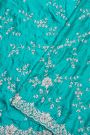 Fancy Crepe Sea Blue Saree