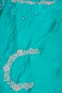 Fancy Crepe Sea Blue Saree